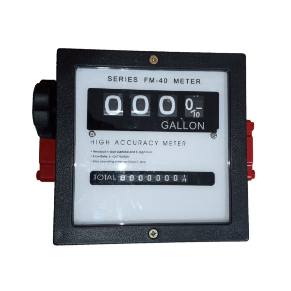 Contador de combustible mecánico de 4 dígitos en Galones, flujo max. de 40Gpm. - Imagen 3