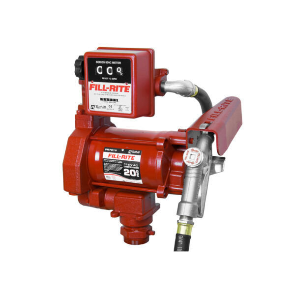 Bomba para combustible de CA, serie 700, de 20Gpm., de 115V, con motor de 1/3 HP y contador de 3 digitos.